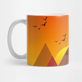 mountains landscape at sunset Mug